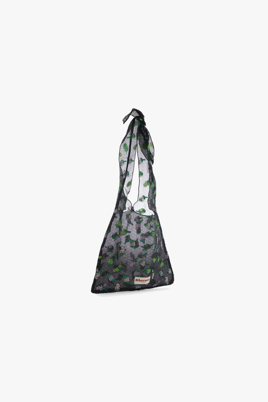 Jacquard Flower shoulder - Black